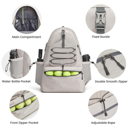 Men's And Women's Tennis Backpack Large Peak Ball Bag Can Hold 4 Rackets With Shoes Compartment